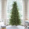AlpineFirSlimLED 12' Alpine Fir Slim Artificial Christmas Tree 1400 Warm White LED Lights