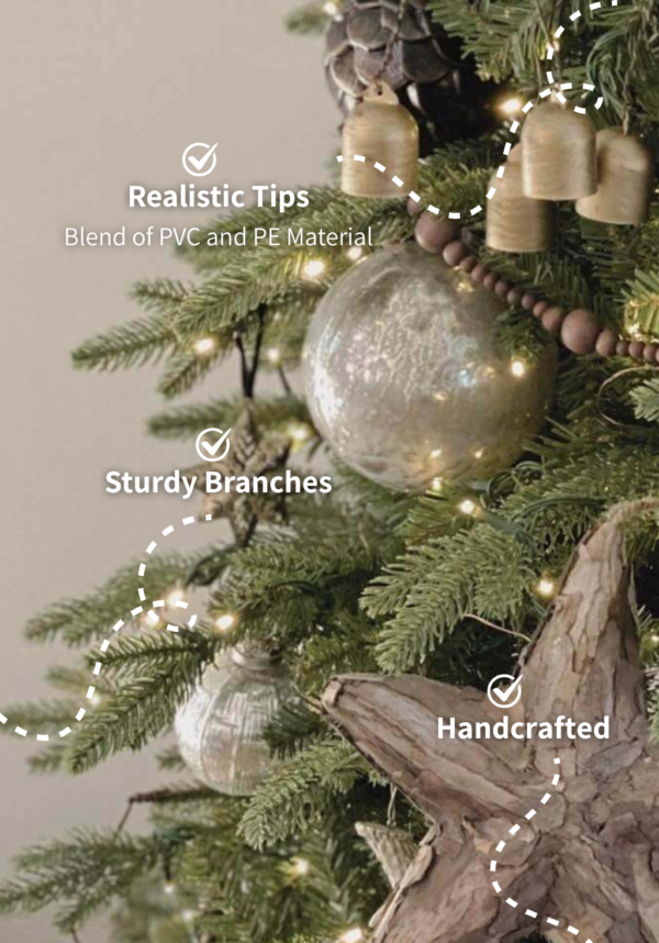 AlpineTips 12' Alpine Fir Slim Artificial Christmas Tree 1400 Warm White LED Lights
