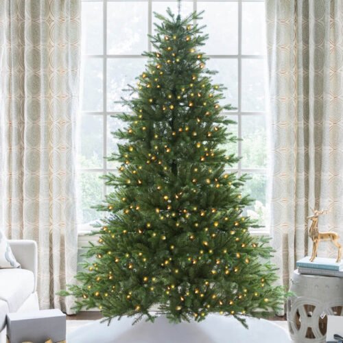 7.5' Alpine Fir Artificial Christmas Tree with 800 Warm White LED Lights