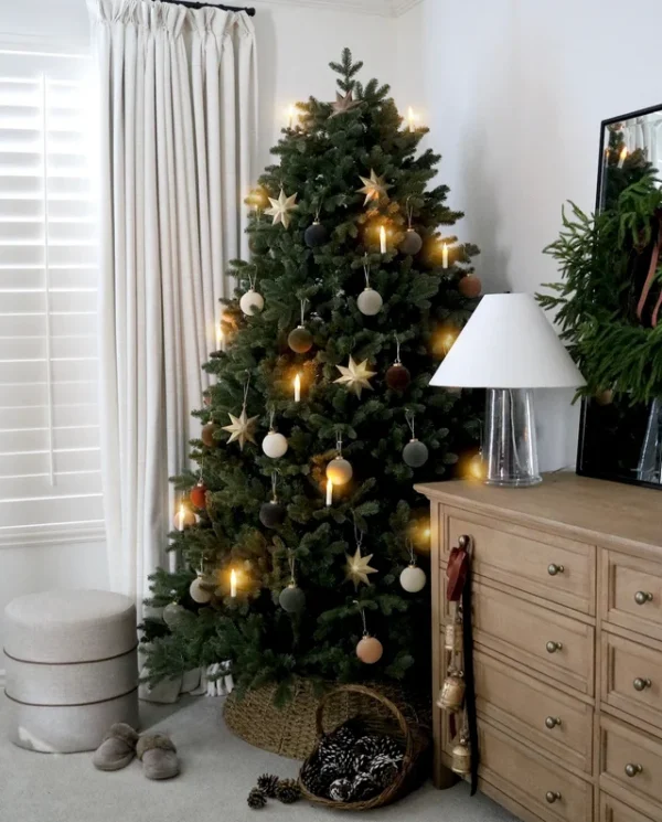 9' Aspen Fir Tree with 2000 Warm White & Multi-Color LED Lights