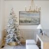 7' King Noble Flock Artificial Christmas Tree Unlit
