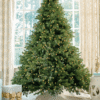 8' Cypress Spruce Artificial Christmas Tree with 1500 Warm White & Multi-Color LED Lights