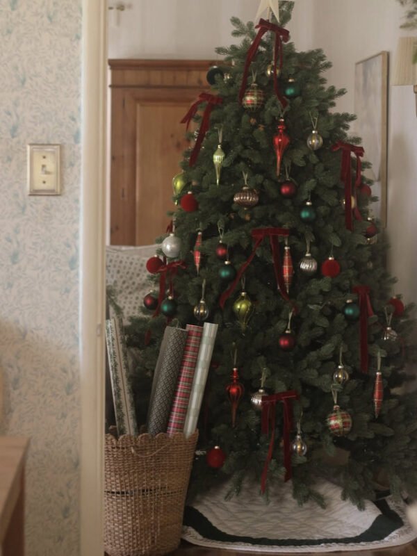 6.5' Cypress Spruce Artificial Christmas Tree with 1000 Warm White & Multi-Color LED Lights