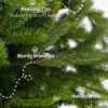 7.5' King Fraser Fir Slim Artificial Christmas Tree with 750 Warm White & Multi-Color LED Lights