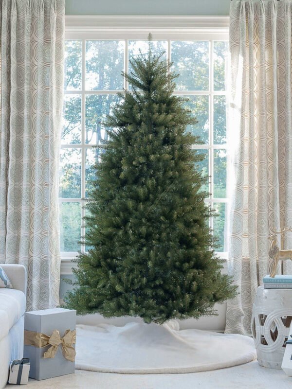 FlockedGroup-10_6805a57f-9ef6-475b-ae4b-78e46823716d 7.5' Yorkshire Fir Artificial Christmas Tree with 600 Warm White LED Lights