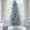 9' Queen Flock® Slim Artificial Christmas Tree Unlit