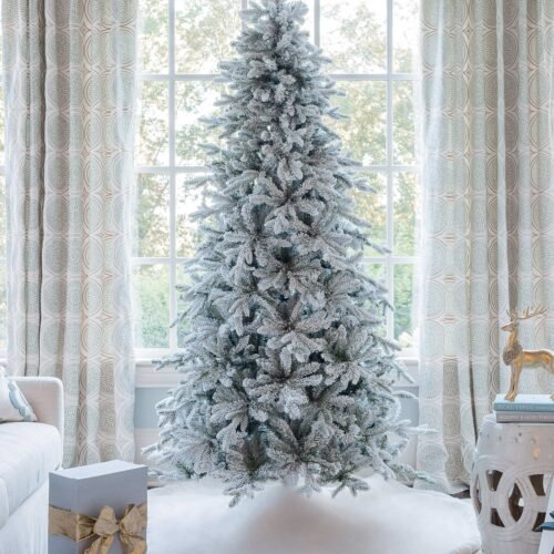7.5' Queen Flock® Slim Artificial Christmas Tree Unlit