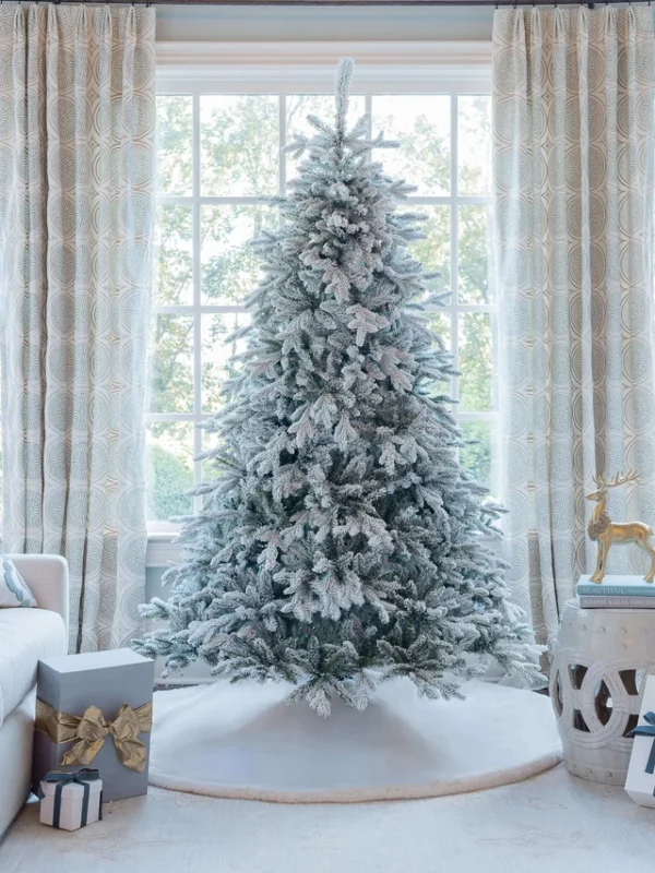 9' Queen Flock® Artificial Christmas Tree with 1100 Warm White LED Lights
