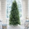 12' Royal Fir Slim Artificial Christmas Tree with 1900 Warm White & Multi-Color LED Lights