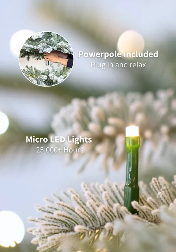 9' Queen Flock® Artificial Christmas Tree with 1100 Warm White LED Lights