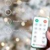 9' King Noble Flock Artificial Christmas Tree with 700 Warm White LED Lights