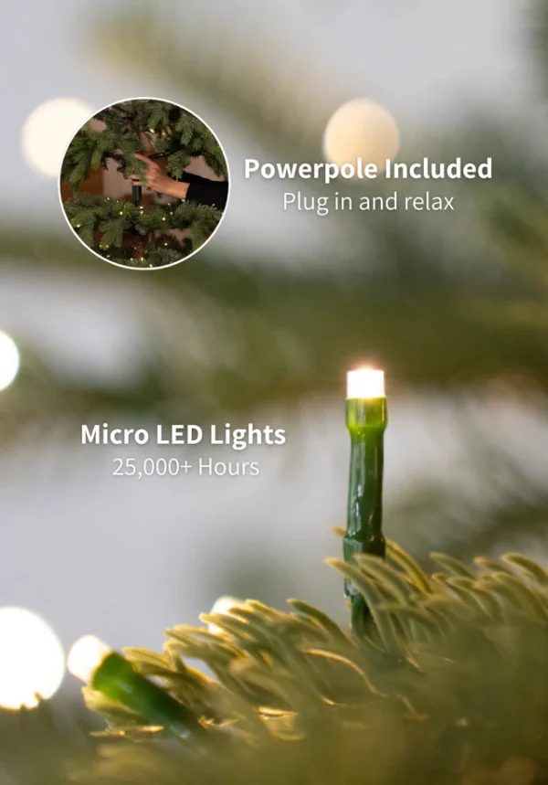 9' Alpine Fir Artificial Christmas Tree 1100 Warm White LED Lights