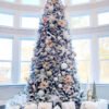10' King Flock® Artificial Christmas Tree with 1250 Warm White LED Lights