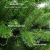 12' King Douglas Fir Slim Artificial Christmas Tree with Warm White & Multi-Color LED Lights