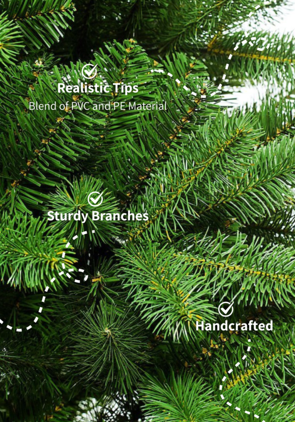 12' King Douglas Fir Slim Artificial Christmas Tree with Warm White & Multi-Color LED Lights
