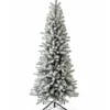 9' King Flock® Slim Artificial Christmas Tree Unlit