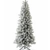 10' King Flock® Slim Artificial Christmas Tree with 1000 Warm White LED Lights