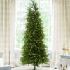 10' King Fraser Fir Slim Artificial Christmas Tree with 1100 Warm White LED Lights
