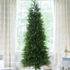 6.5' King Fraser Fir Slim Artificial Christmas Tree with 600 Warm White LED Lights