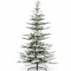 7' King Noble Flock Artificial Christmas Tree with 500 Warm White LED Lights