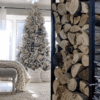 12' King Flock® Artificial Christmas Tree with 1650 Warm White LED Lights