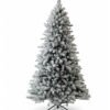 7.5' King Flock® Artificial Christmas Tree with 800 Warm White LED Lights