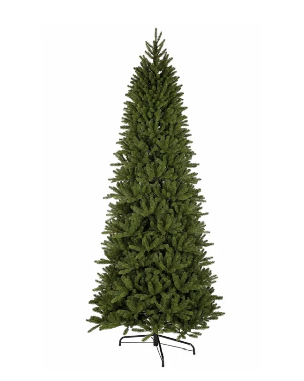 9' King Fraser Fir Slim Artificial Christmas Tree with 900 Warm White & Multi-Color LED Lights