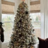 9' King Flock® Artificial Christmas Tree with 1100 Warm White LED Lights