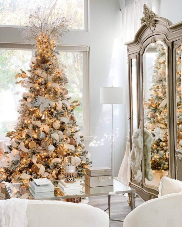 6' Prince Flock® Artificial Christmas Tree with 350 Warm White LED Lights