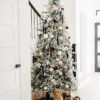 8' Queen Flock® Slim Artificial Christmas Tree With 700 Warm White LED Lights