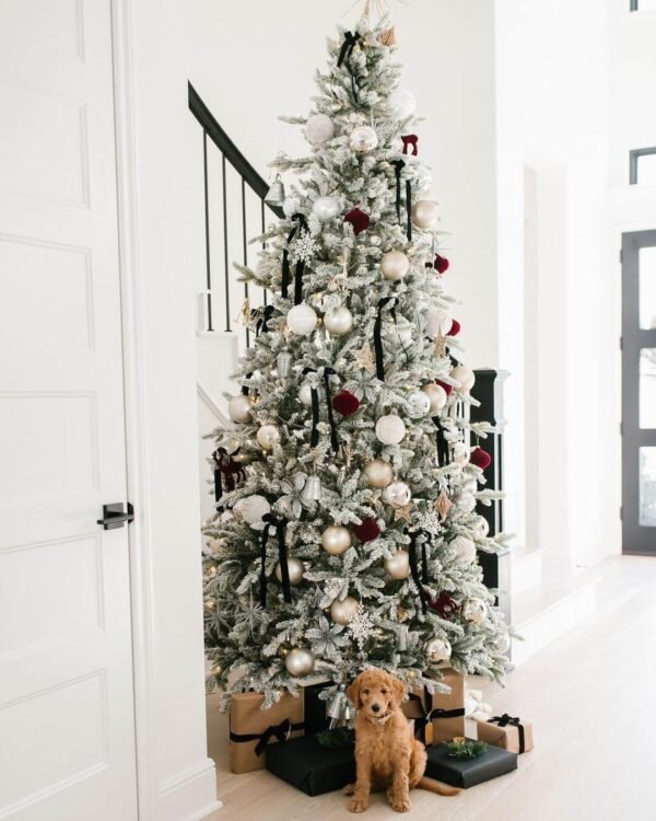 7.5' Queen Flock® Slim Artificial Christmas Tree Unlit