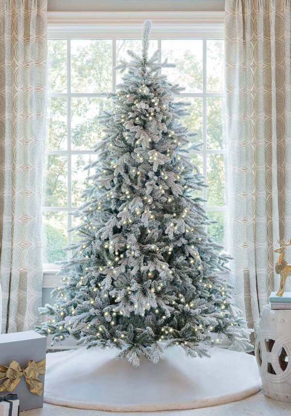 10' King Fraser Fir Artificial Christmas Tree with 2100 Warm White & Multi-Color LED Lights