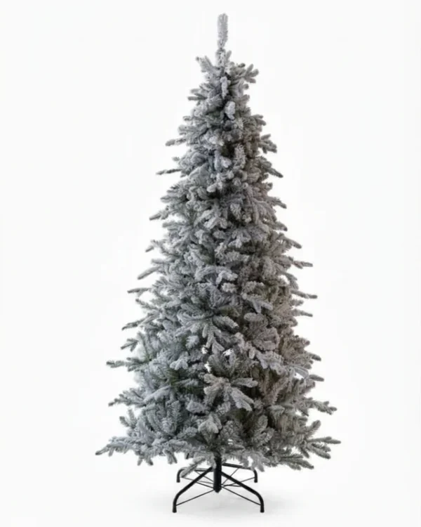9' Queen Flock® Slim Artificial Christmas Tree With 900 Warm White LED Lights