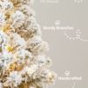 8' Prince Flock® Artificial Christmas Tree with 550 Warm White LED Lights