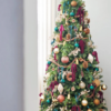 10' Royal Fir Slim Artificial Christmas Tree with 1500 Warm White & Multi-Color LED Lights