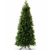 6.5' Royal Fir Slim Artificial Christmas Tree with 500 Warm White & Multi-Color LED Lights