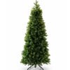 12' Royal Fir Slim Artificial Christmas Tree with 1900 Warm White & Multi-Color LED Lights