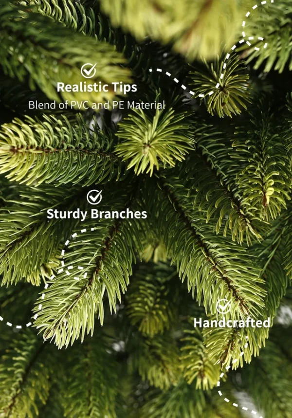 9' Royal Fir Slim Artificial Christmas Tree with 900 Warm White & Multi-Color LED Lights