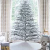 9' Rushmore Flock Artificial Christmas Tree 1000 Warm White LED Lights