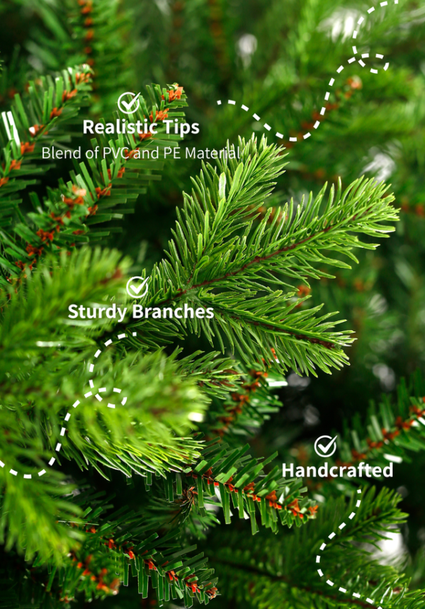 7.5' Scarlet Fir Artificial Christmas Tree with 800 Warm White LED Lights
