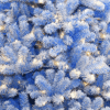 7.5' Duchess Blue Flock Artificial Christmas Tree with 600 Warm White LED Lights