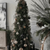 7.5' Yorkshire Fir Slim Artificial Christmas Tree with 500 Warm White LED Lights
