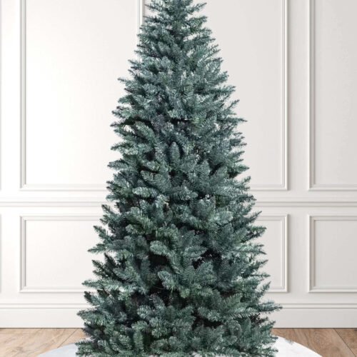 7' Tribeca Blue Spruce Slim Artificial Christmas Tree Unlit