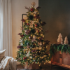 YokrshireFirFUll 7.5' Yorkshire Fir Artificial Christmas Tree with 600 Warm White LED Lights