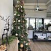 6.5' Yorkshire Fir Slim Artificial Christmas Tree with 400 Warm White LED Lights