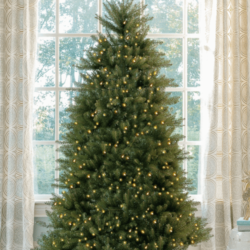 6.5' Yorkshire Fir Artificial Christmas Tree with 500 Warm White LED Lights