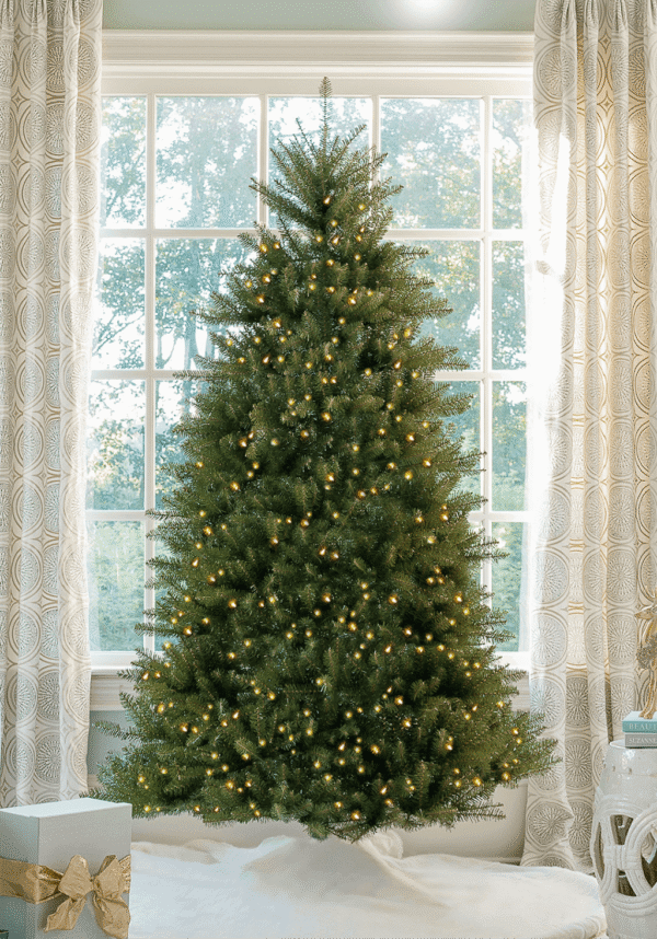 Yorkshire-Fir-v1 6.5' Yorkshire Fir Artificial Christmas Tree with 500 Warm White LED Lights
