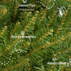 7.5' Yorkshire Fir Slim Artificial Christmas Tree with 500 Warm White LED Lights