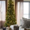 12' King Douglas Fir Slim Artificial Christmas Tree with Warm White & Multi-Color LED Lights