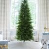 7.5' Yorkshire Fir Slim Artificial Christmas Tree with 500 Warm White LED Lights